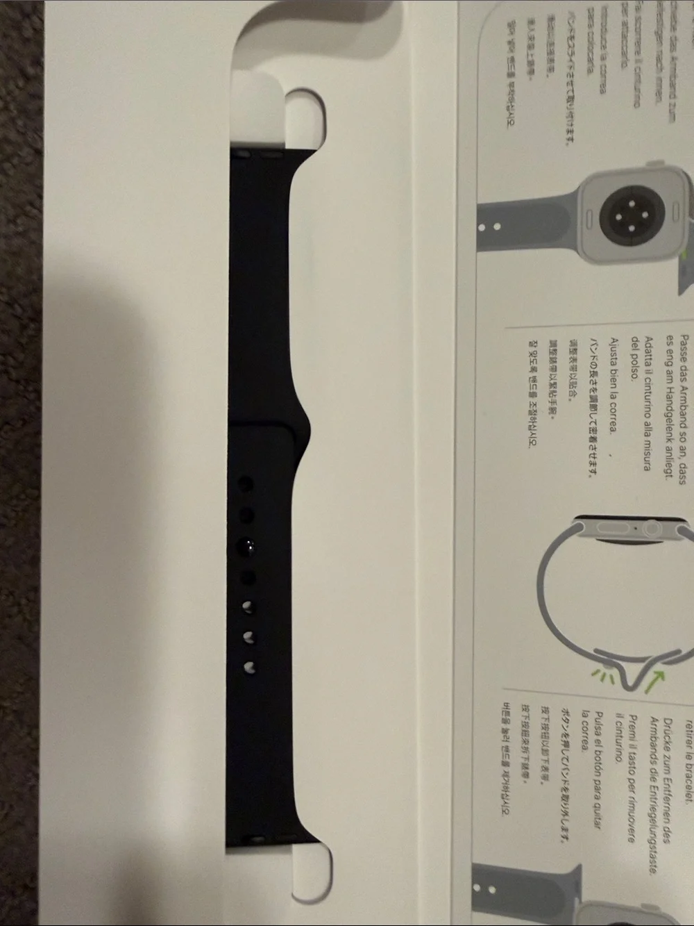 Apple Black Silicone Smartwatch Band